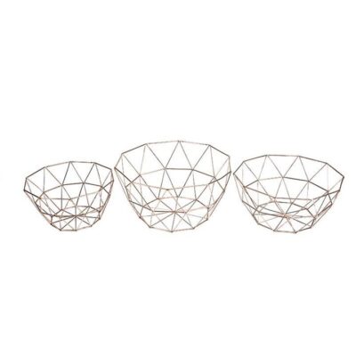 Geometric Nordic Style Storage Rusty Wire Bowl