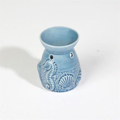 Oil Burner Sea Horse Porcelain