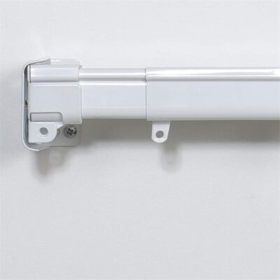 Hand Drawn White Extendable Curtain Track