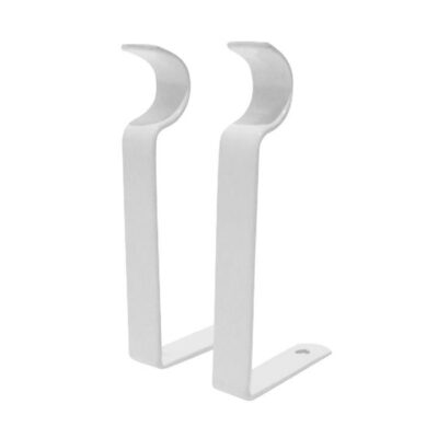 White Metal Curtain Single Unstayed Brackets 75mm