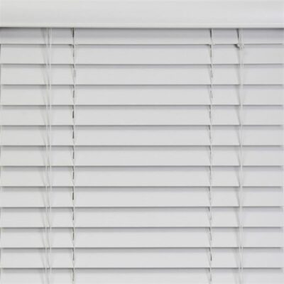 50mm Embossed Grain PVC Faux Wood Venetian Blinds White