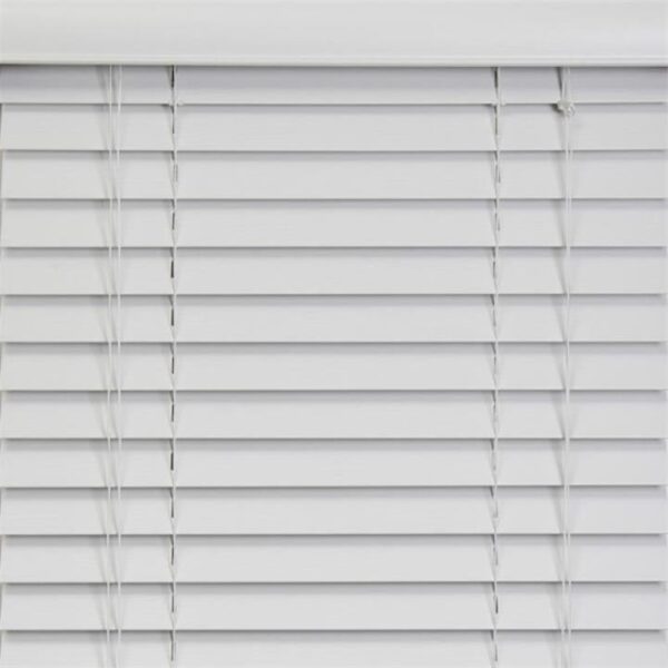 50mm Embossed Grain PVC Faux Wood Venetian Blinds White
