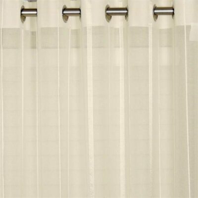 Bergamo Stripe Sheer Eyelet Curtain 165x220cm
