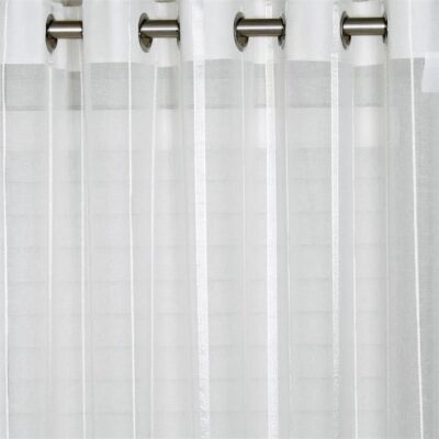 Bergamo Stripe Sheer Eyelet Curtain 165x220cm