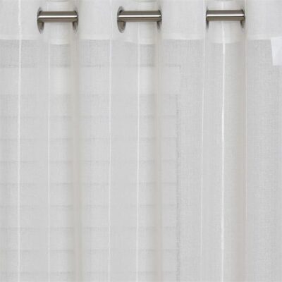 Geneva Stripe Sheer Eyelet Curtain 220cm & 250cm Drop