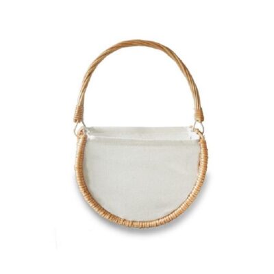 Semicircle Rattan Basket