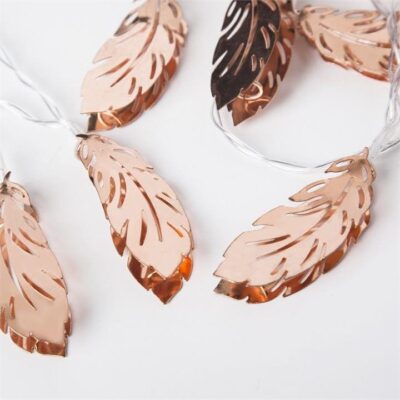Rose Gold Leaf String Lights